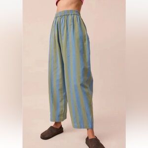 Beyond Nine Mabel Willow Stripe Pants US XS 1-2 Blue